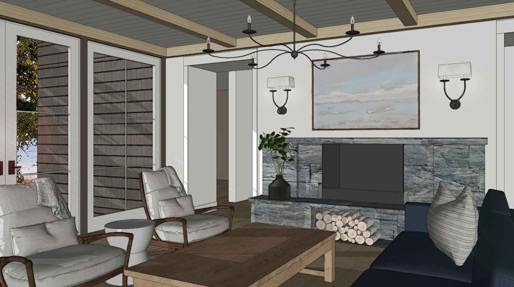 Living area plans for the modern cottage