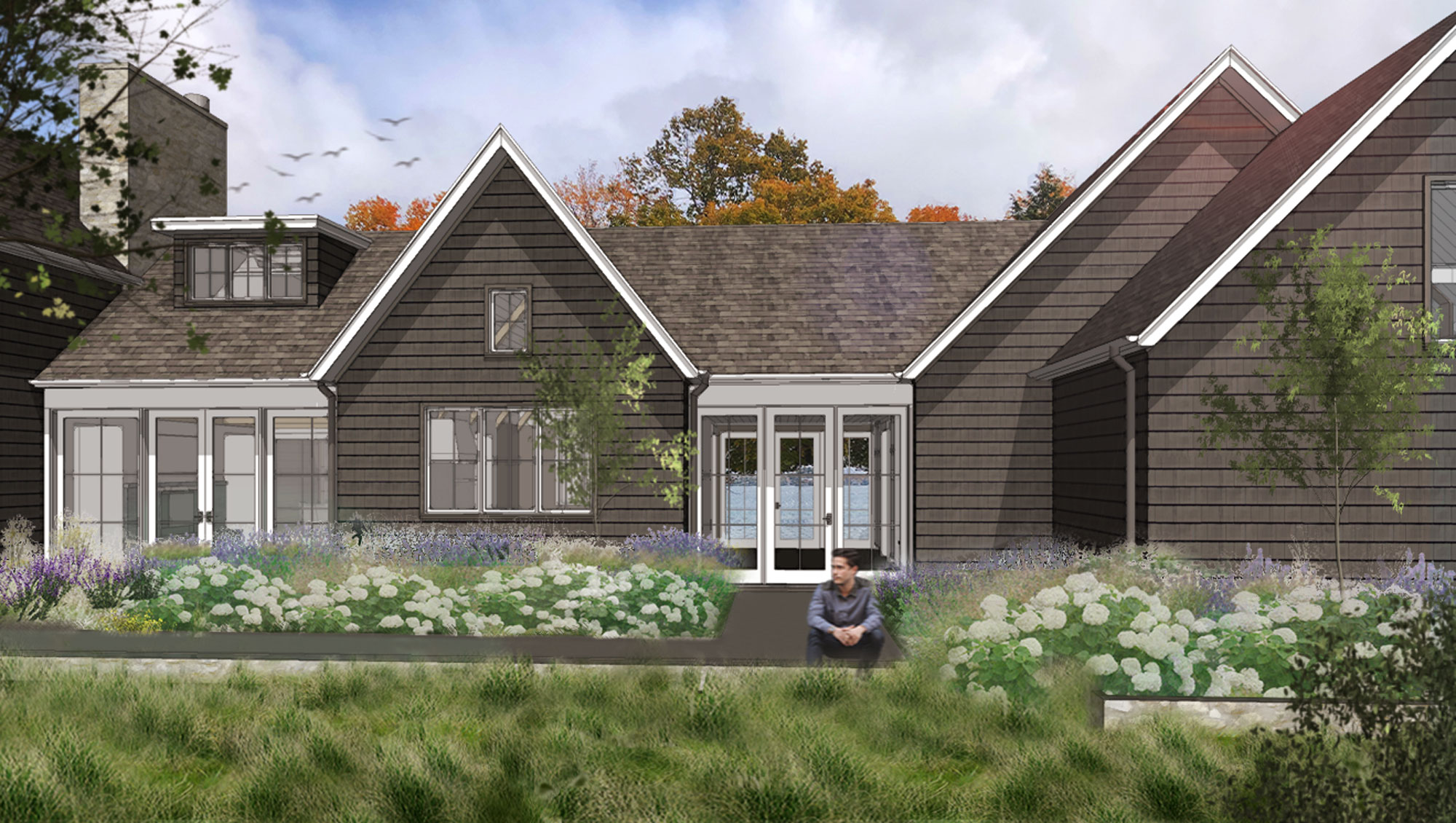 Another view of the plan for the garden and walkway