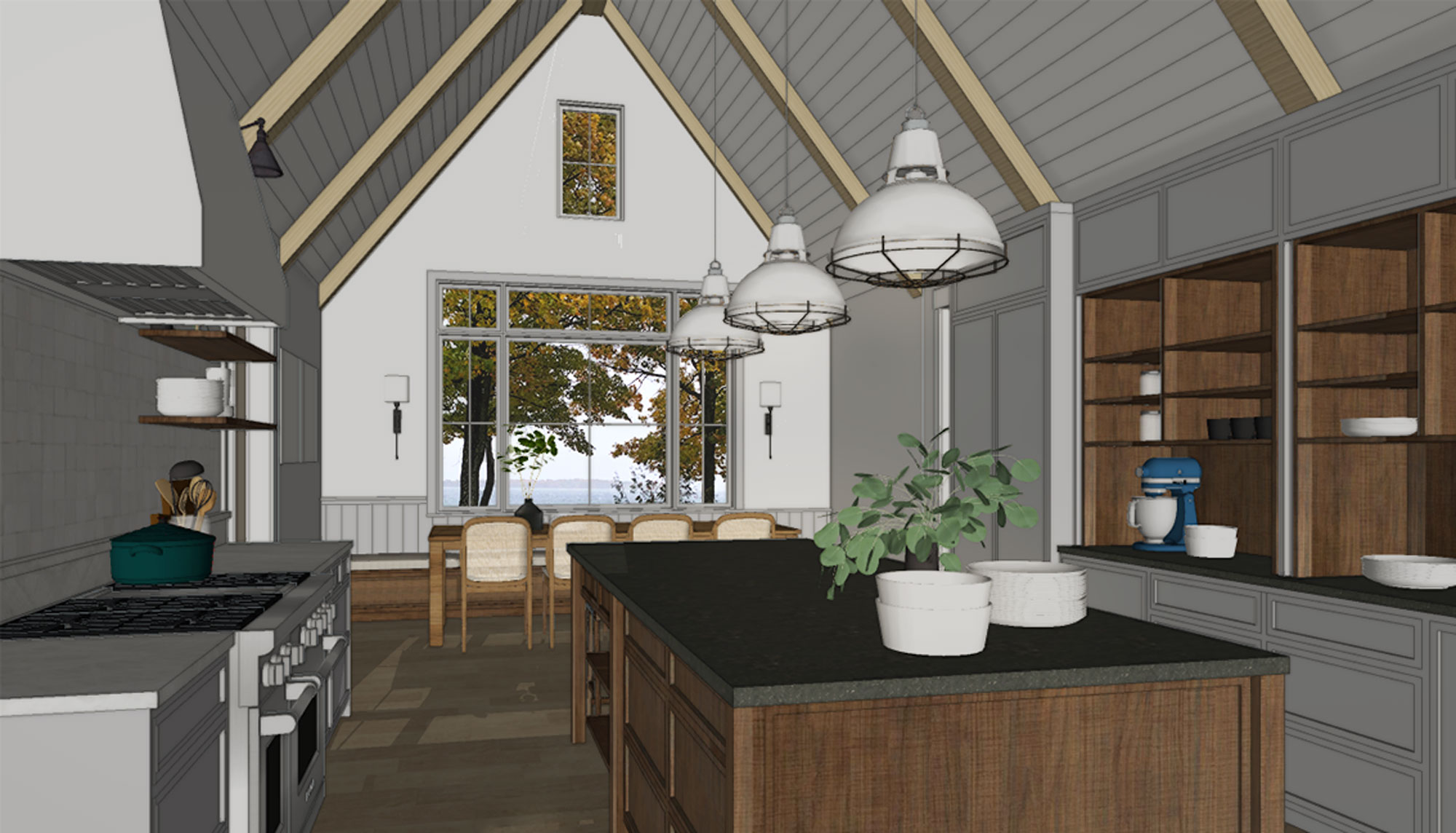 Modern Lakeside Interior kitchen