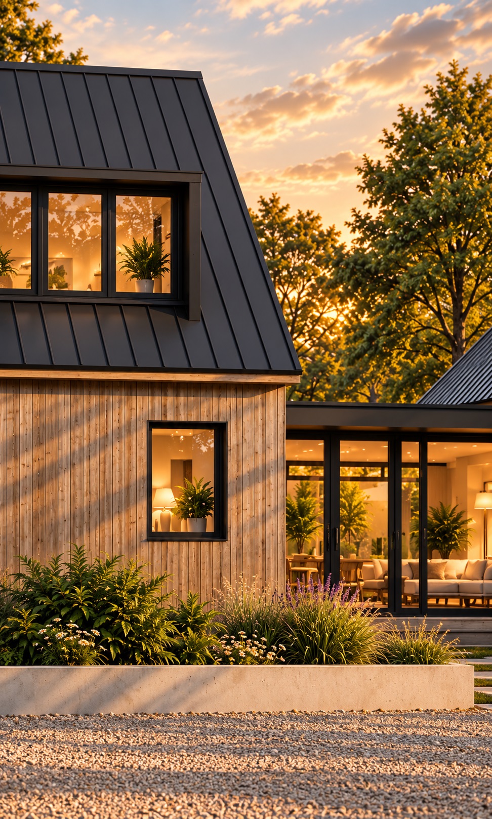 Exterior rendering of the Connected Cabins retreat