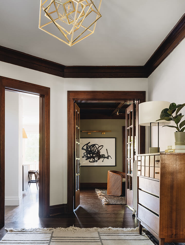 Downstairs area overlooking hallway