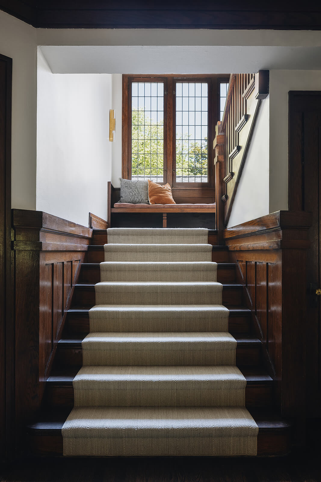 modern stairway front view