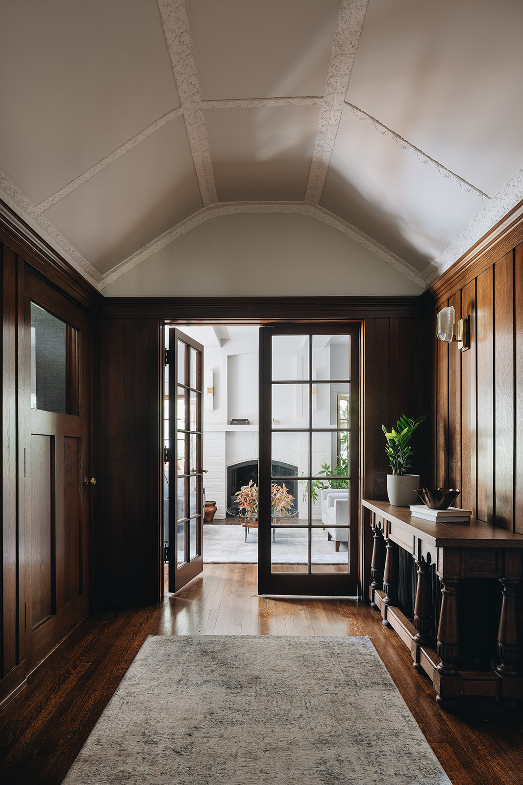 Doored hallway historic luxury home