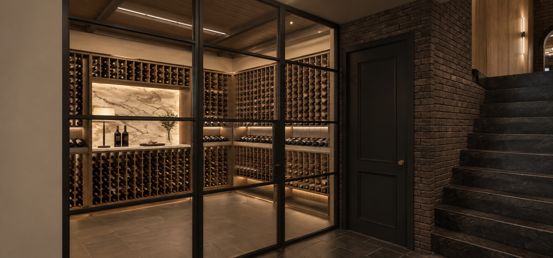 Wine cellar at the How the Light Moves project