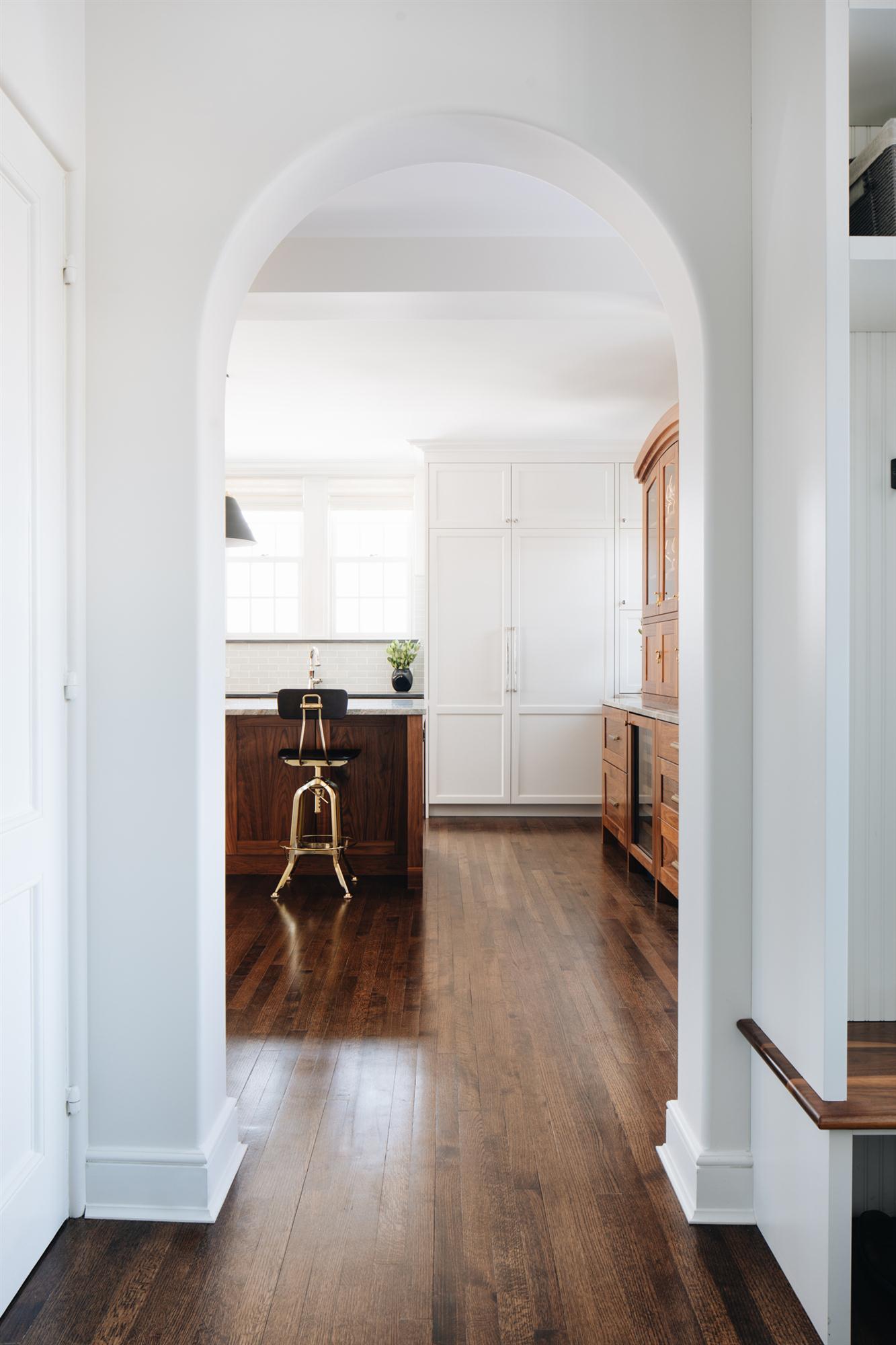 Arched kitchen entry