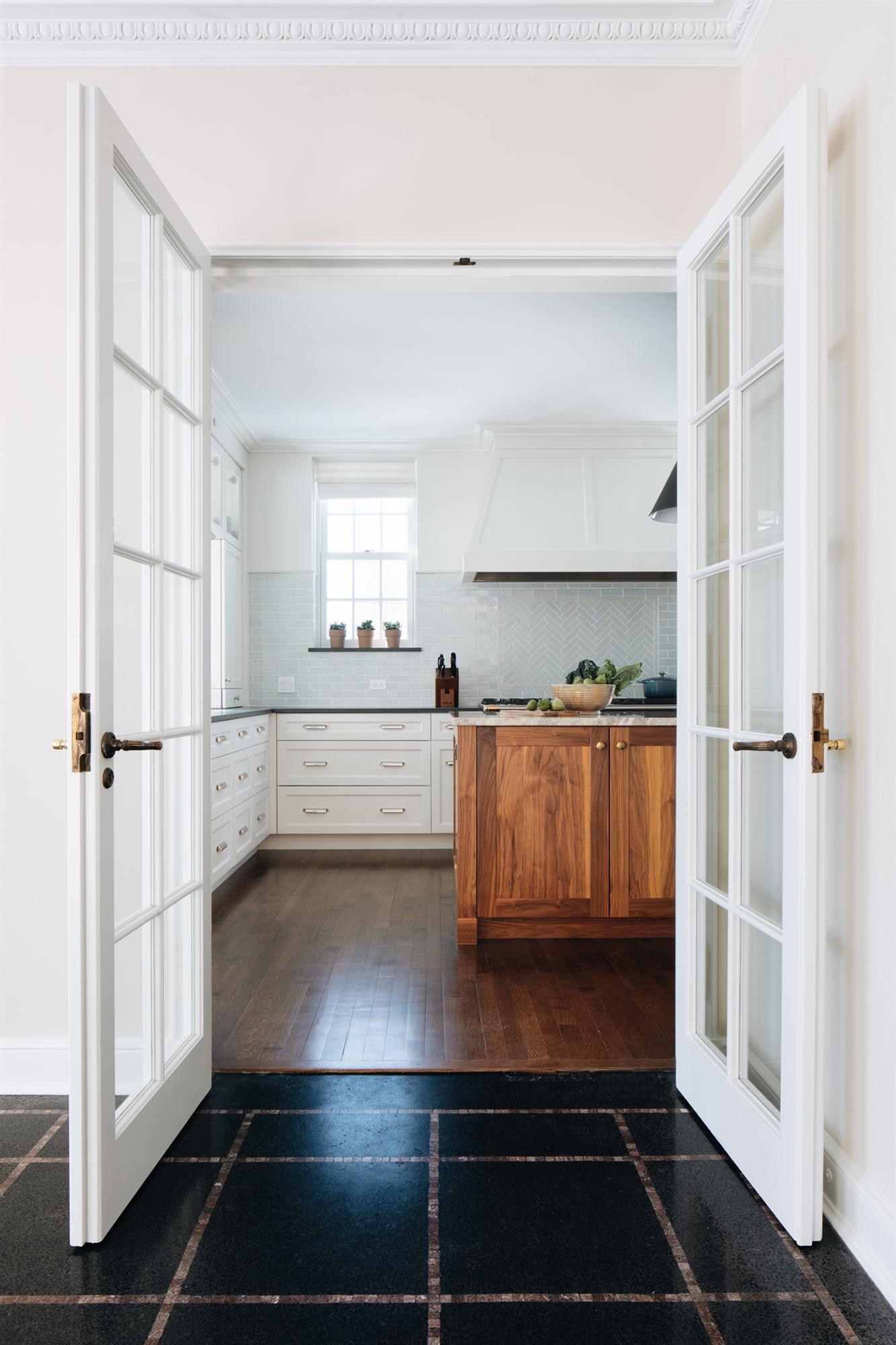 Kitchen French Door View