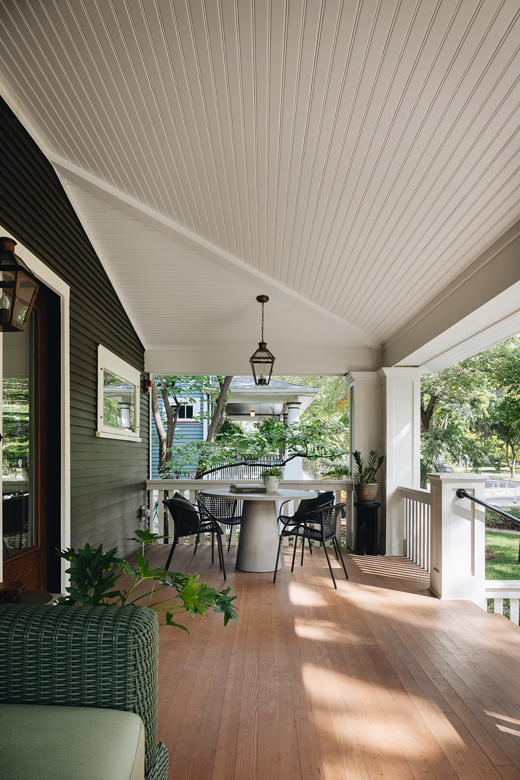front porch restored oak park home