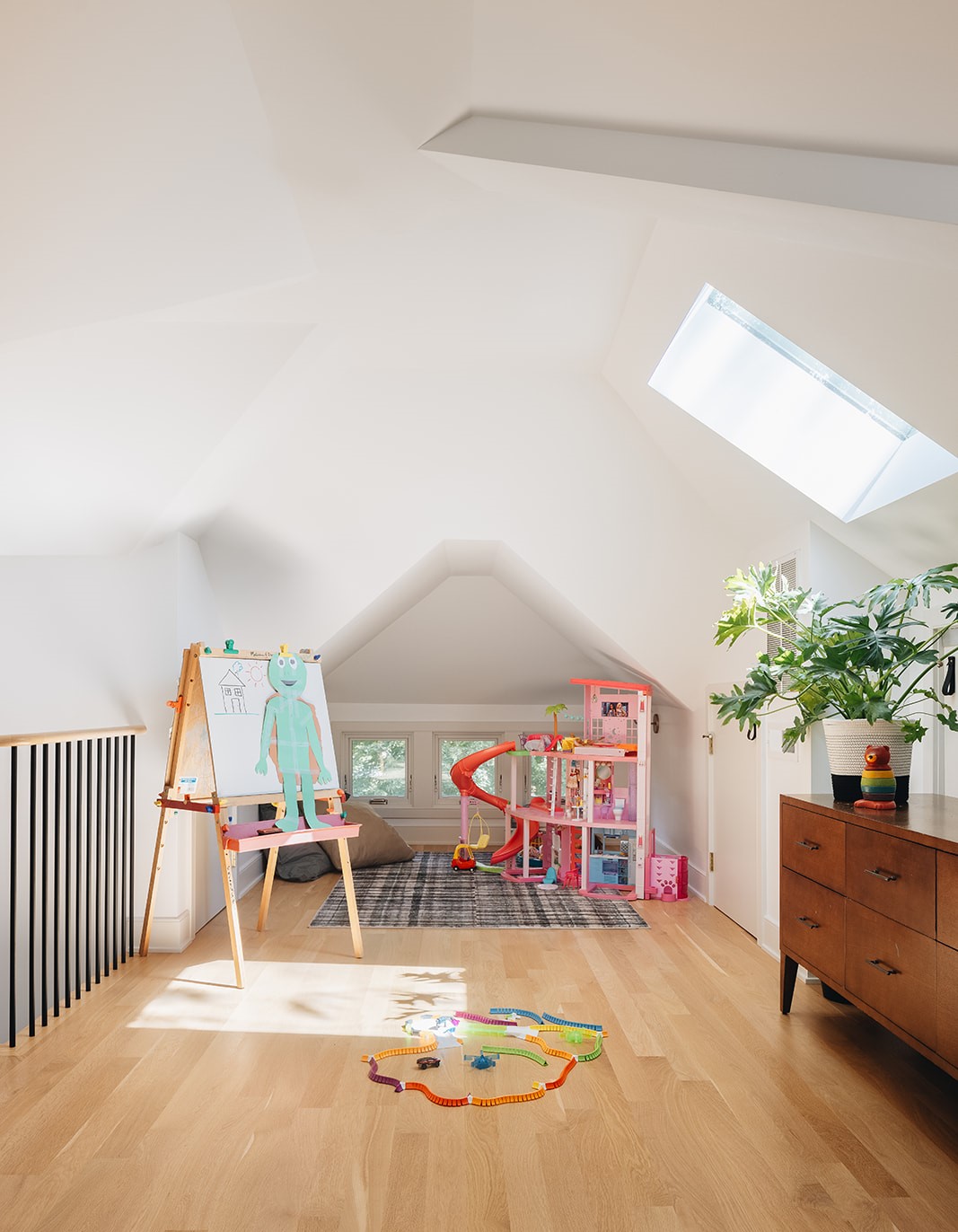 upstairs room in restored oak park home