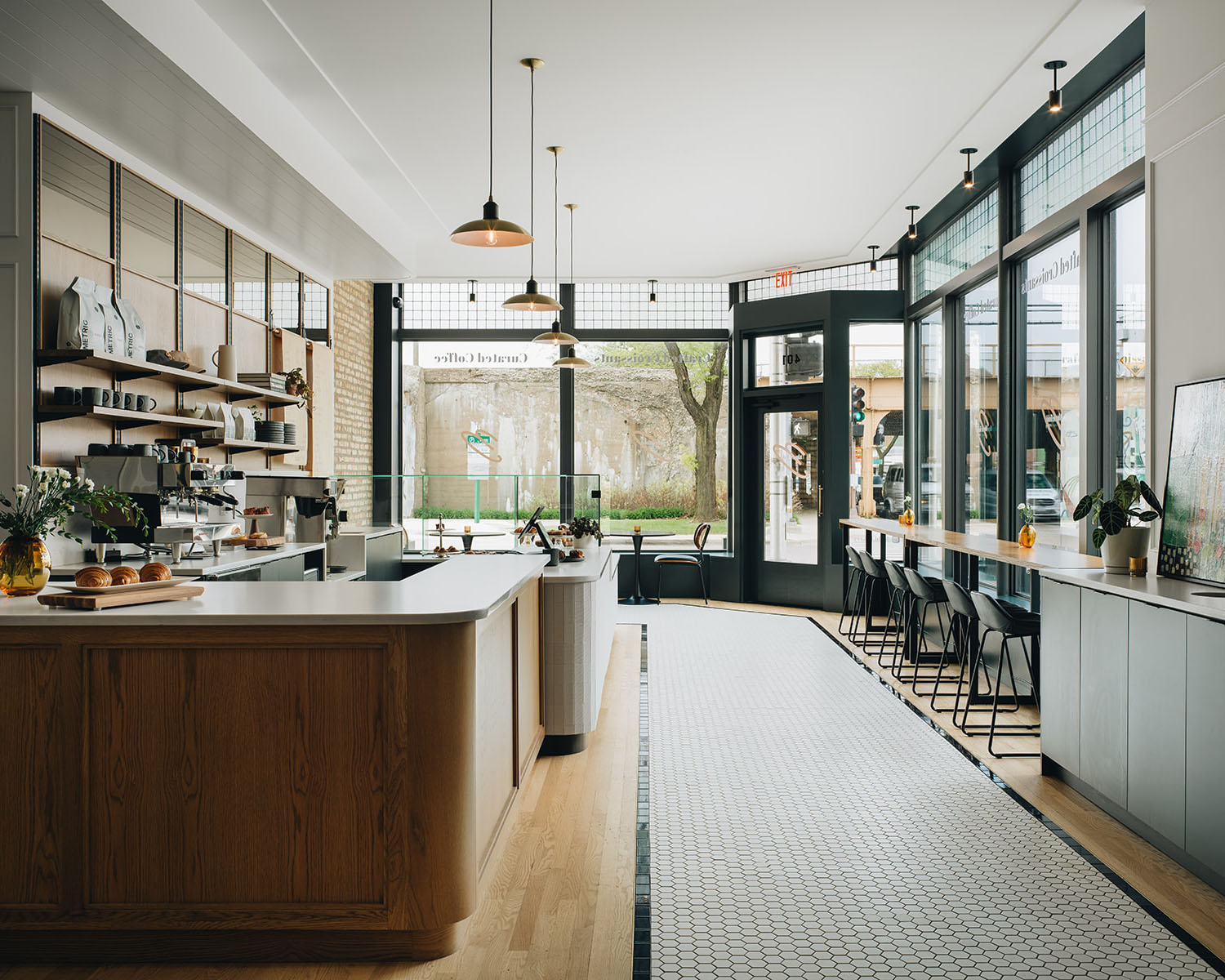 3 Fold Bakery Café interior design in Oak Park