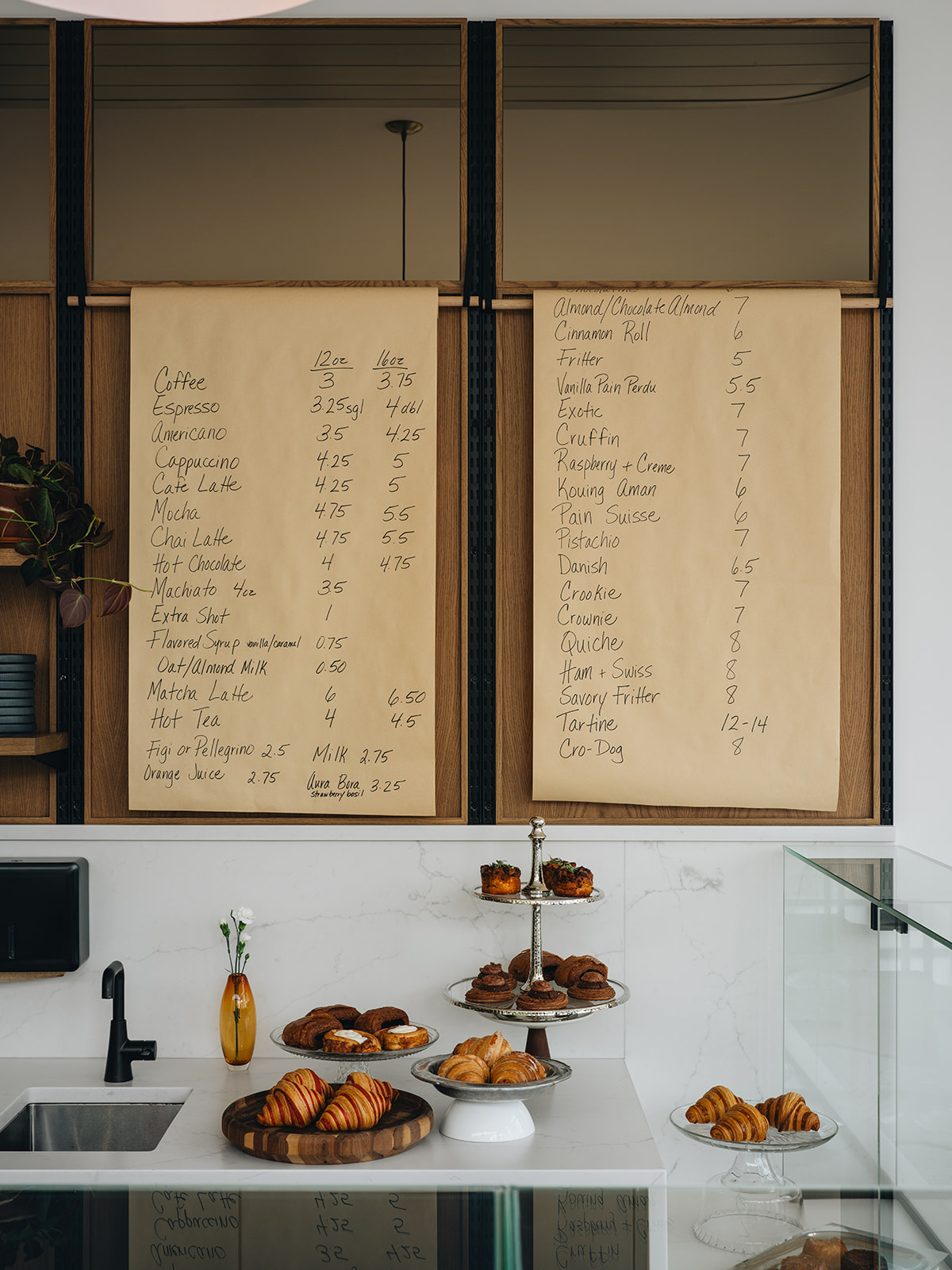 Cafe menu in Oak Park