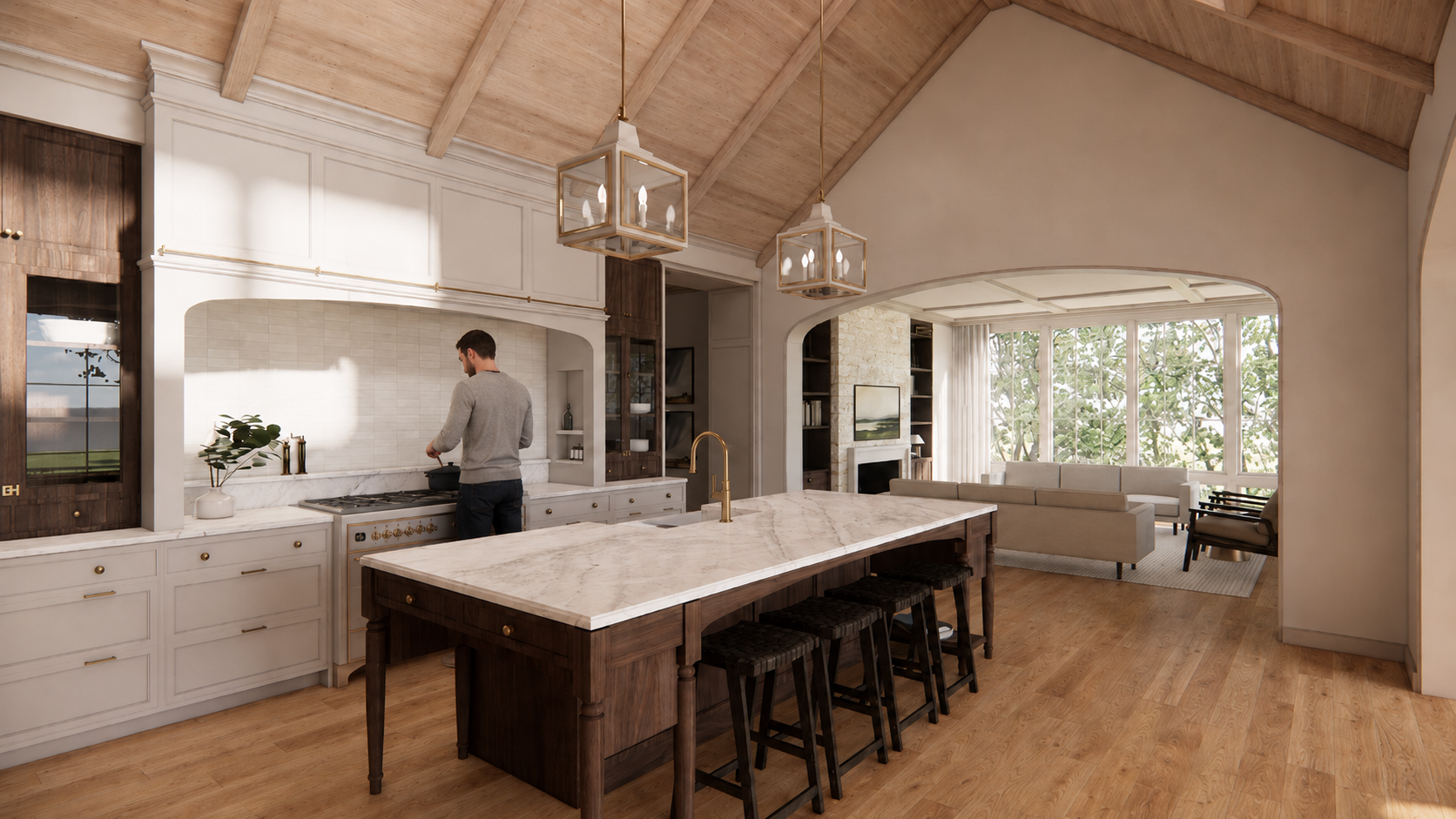custom kitchen in North Shore estate