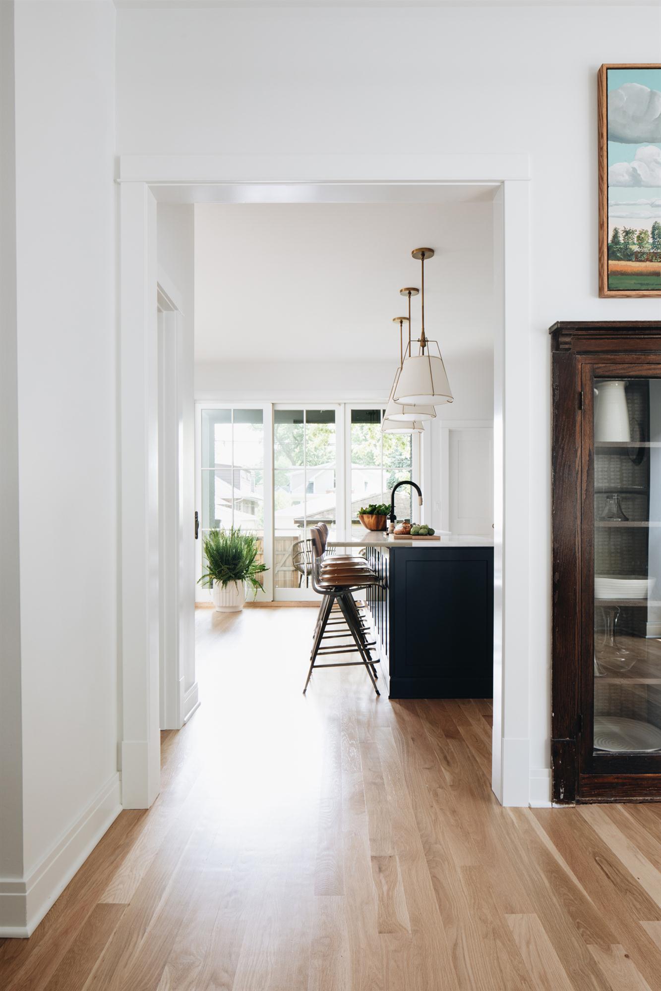 view into kitchen