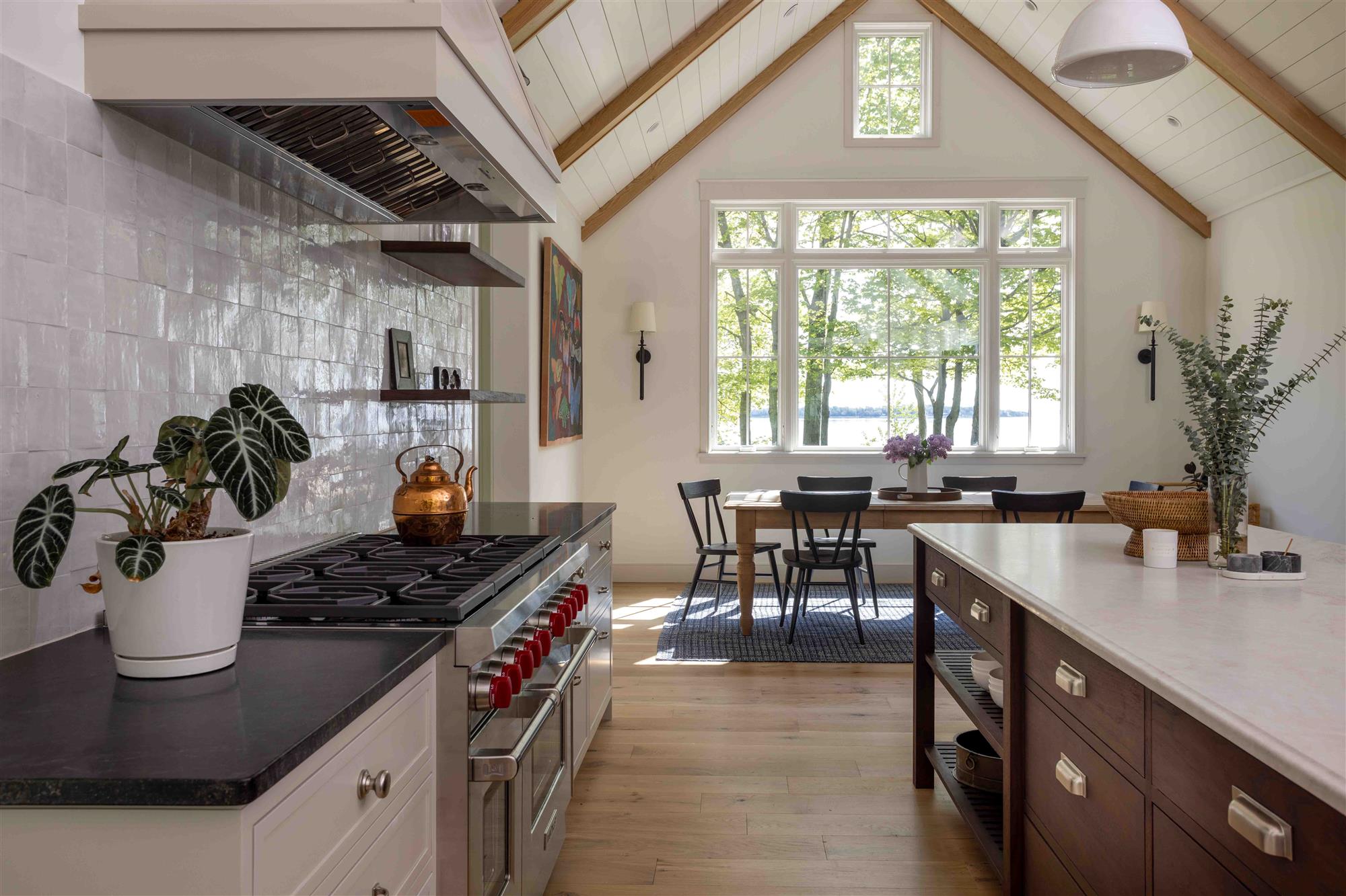 Another view of the kitchen and dining area