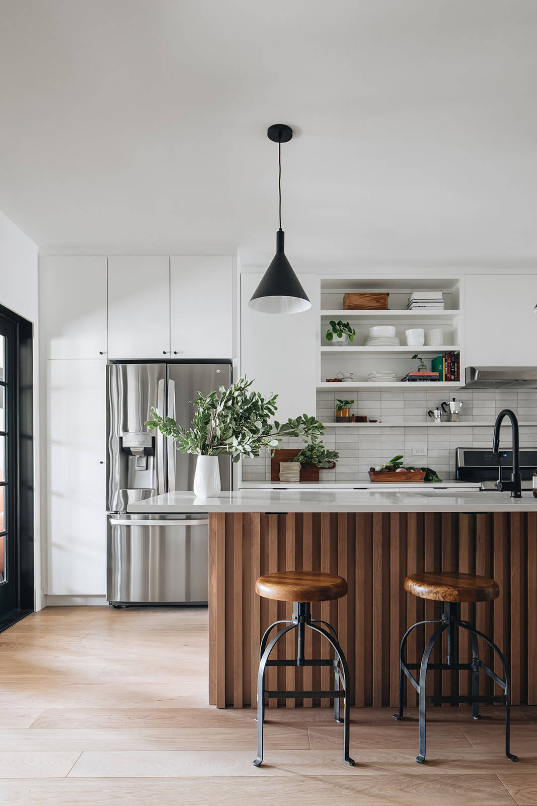 Kitchen view overlooking the center island