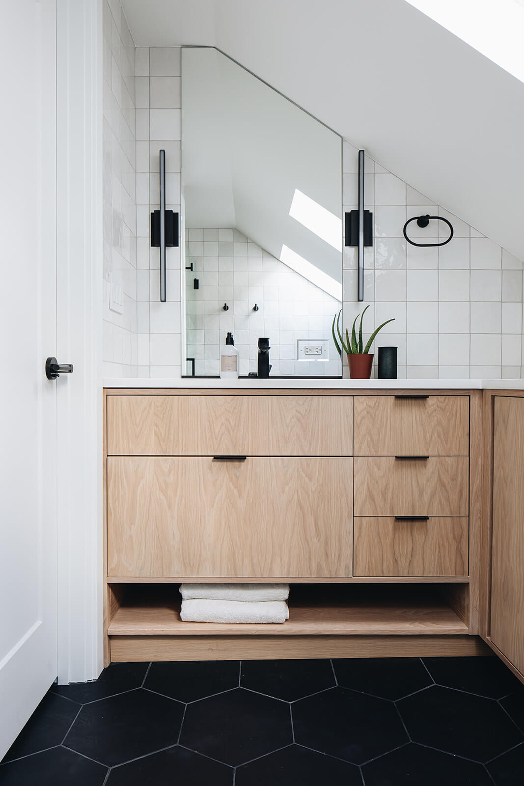 Bathroom sink and storage area