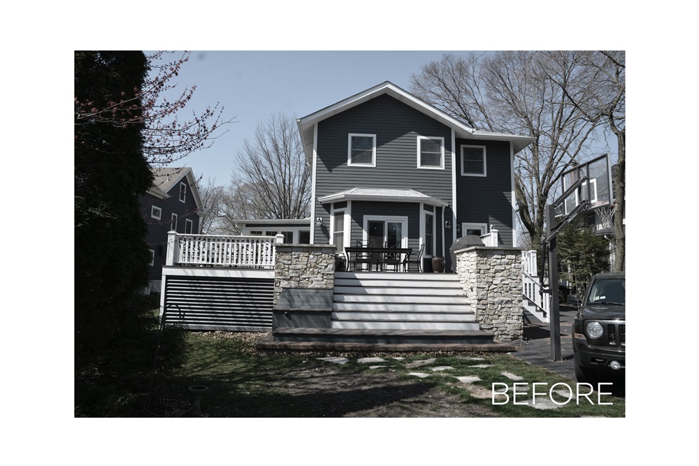 before exterior design in river forest home