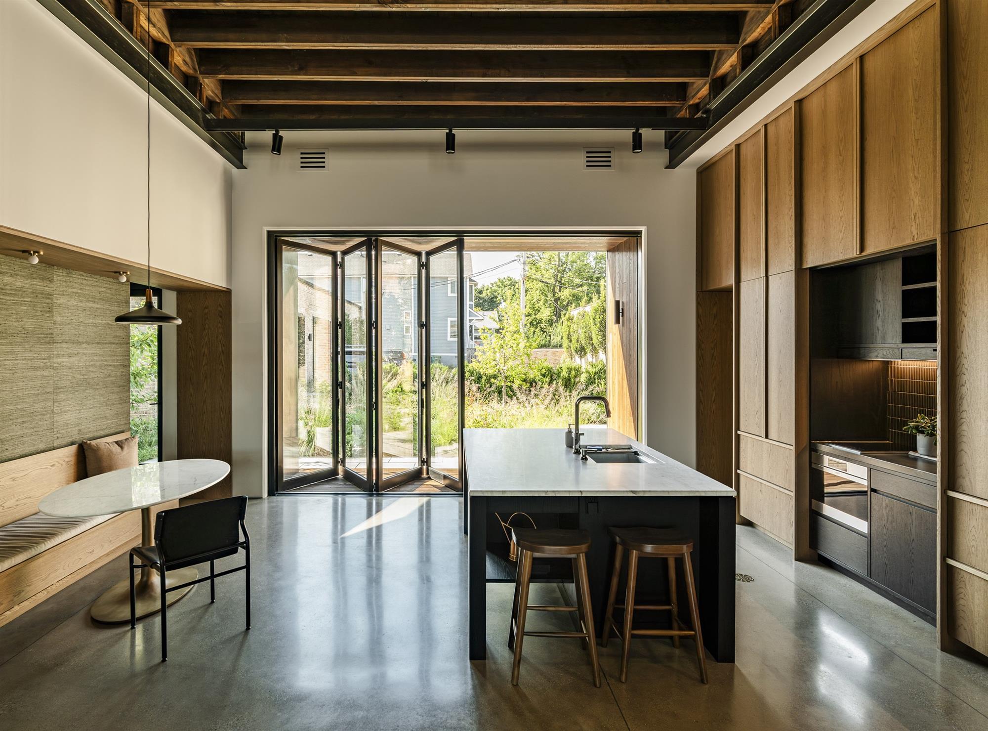 Interior of the fully electric net-zero office renovation