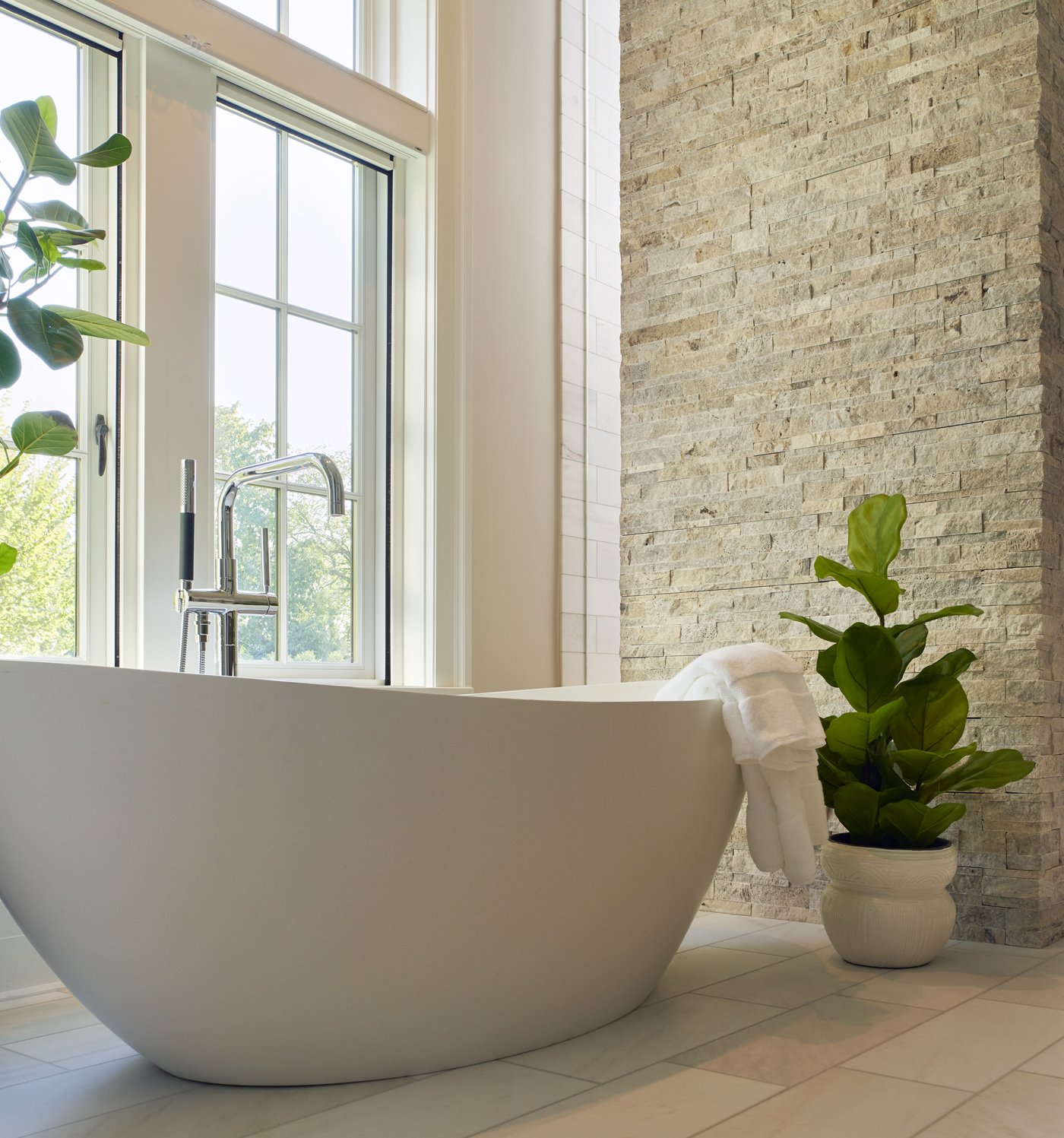 Bathroom image of shower and tub