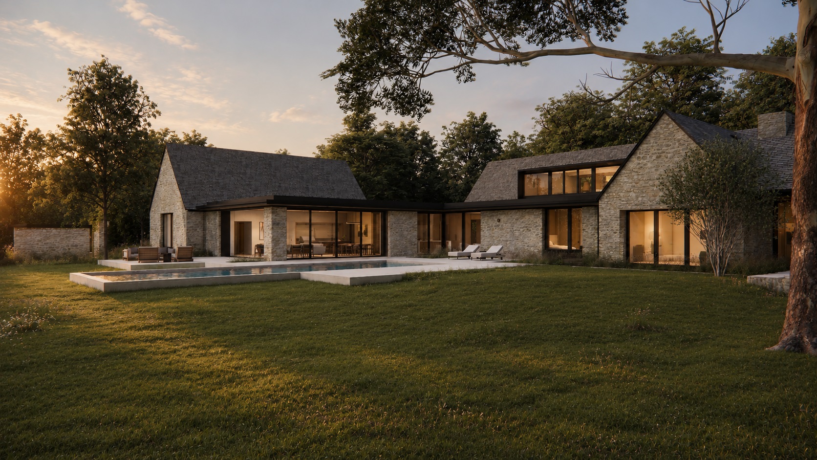 Back of the Solid and Void residence