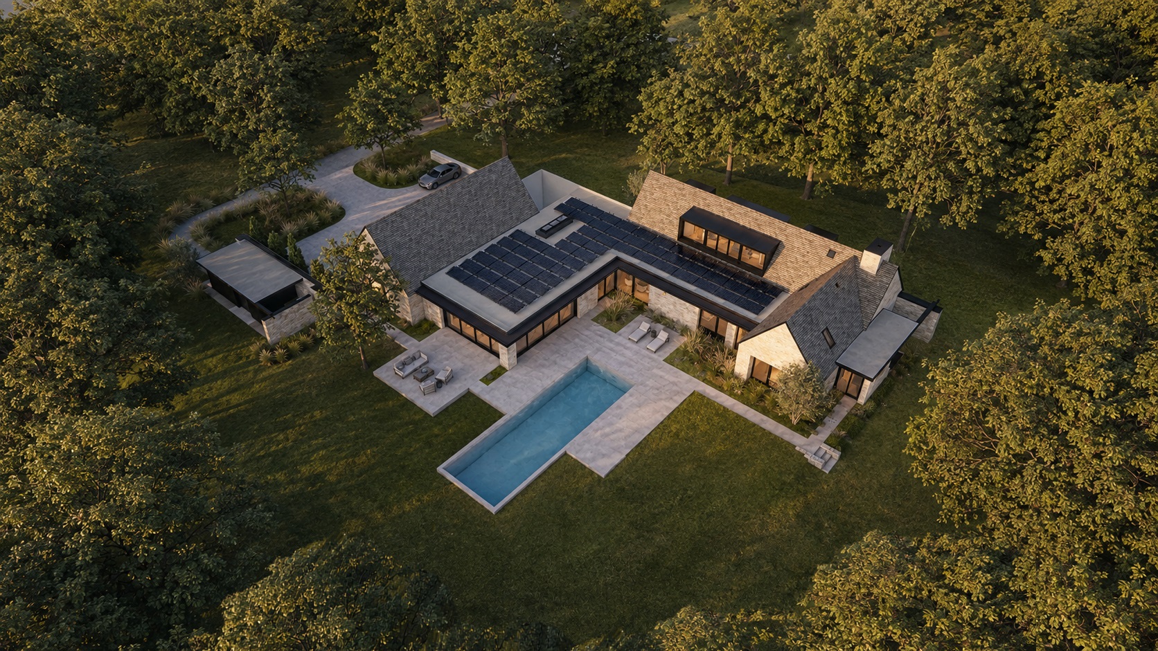 Front exterior of the Solid and Void residence