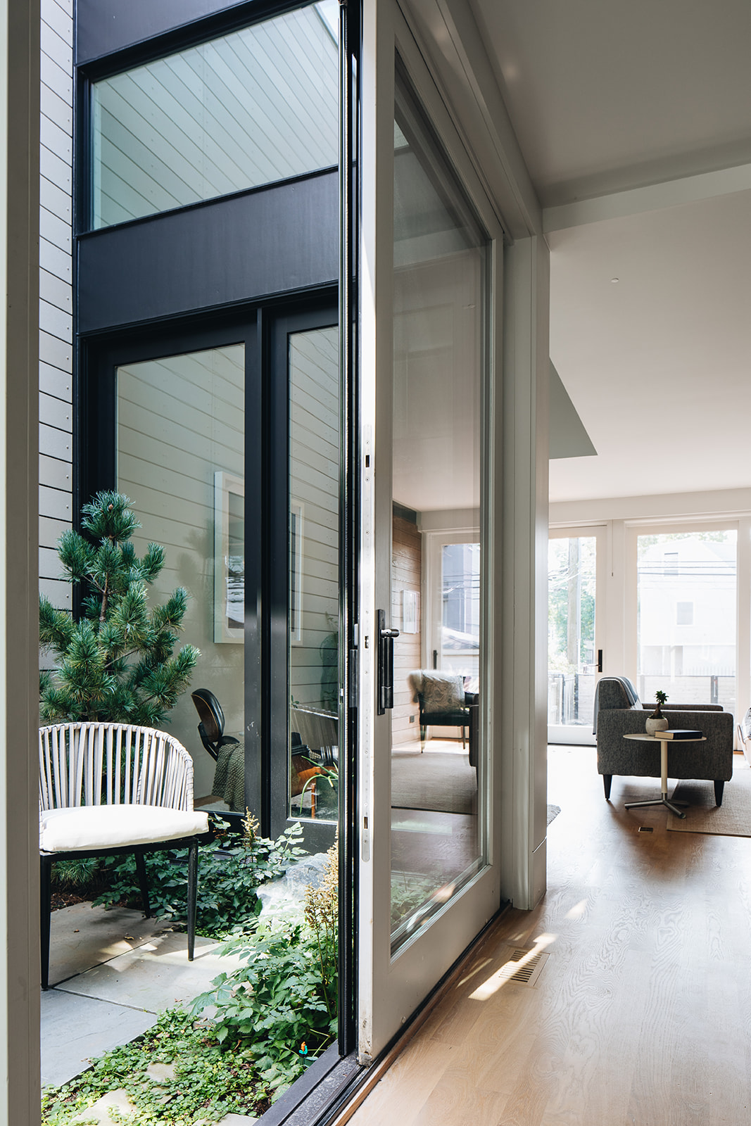 View from next to the sliding door