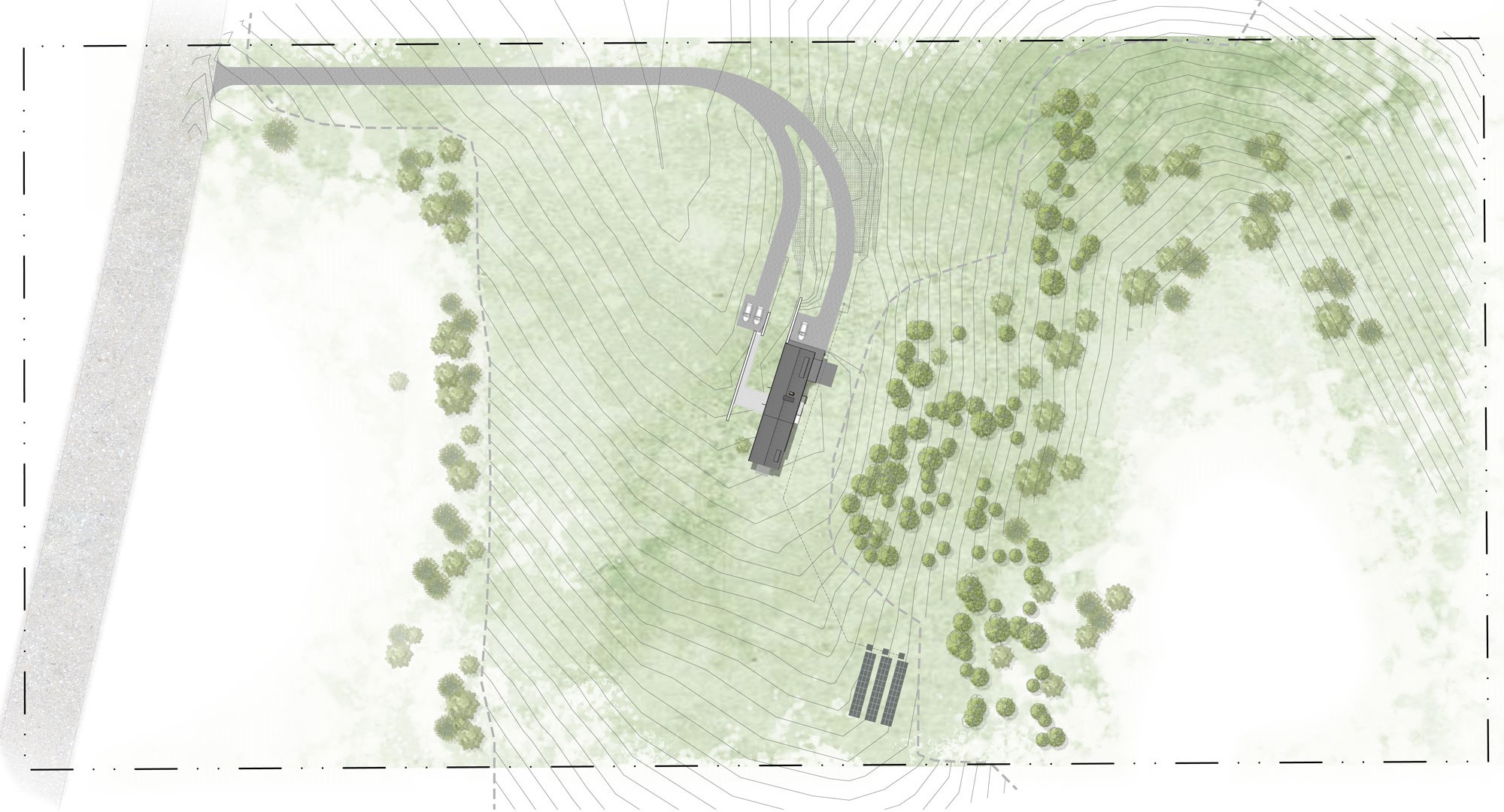 View of the plot of land from above